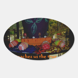 Happy Easter Love Faith and Hope wil Ovale Sticker