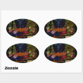 Happy Easter Love Faith and Hope wil Ovale Sticker (Vel)