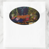 Happy Easter Love Faith and Hope wil Ovale Sticker (Tas)