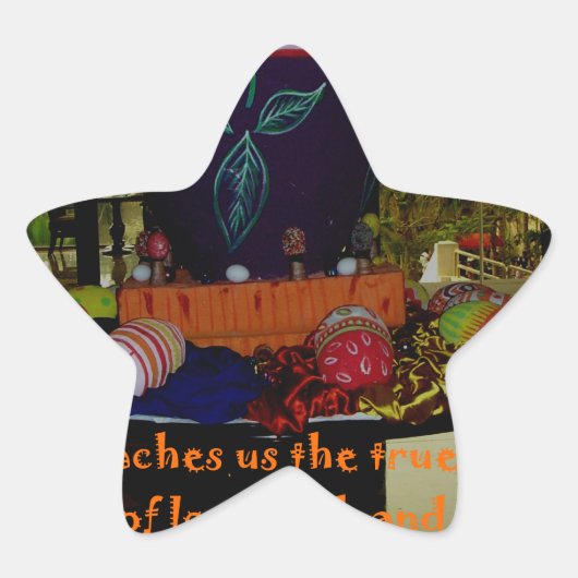 Happy Easter Love Faith and Hope wil Ster Sticker (Voorkant)