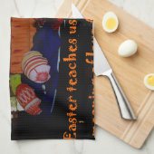 Happy Easter Love Faith and Hope wil Theedoek (Quarter Fold)