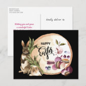 Happy Easter | Macaroons Bunnies met lentevruchten Feestdagenkaart (Voorkant / Achterkant)