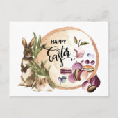 Happy Easter | Macaroons Bunnies met lentevruchten Feestdagenkaart (Voorkant)