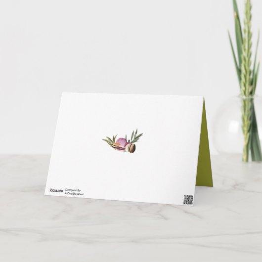 Happy Easter | Macaroons en Minimale lente voor vr Feestdagen Kaart (Achterkant)