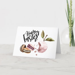 Happy Easter | Macaroons en Minimale lente voor vr Feestdagen Kaart