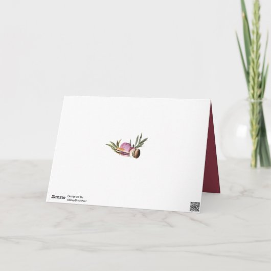 Happy Easter | Macaroons en Minimale lente voor vr Feestdagen Kaart (Achterkant)