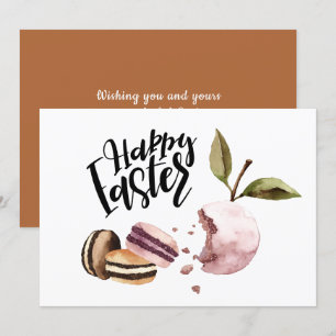 Happy Easter   Macaroons en Minimale lente voor vr Feestdagenkaart