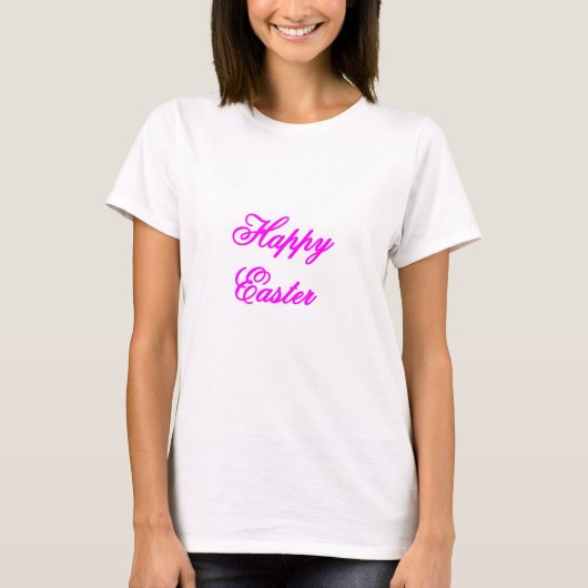 Happy Easter Magenta Het MUSEUM Zazzle Gifts T-shirt (Voorkant)