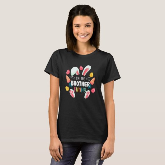 Happy Easter Matching Bunny Family Crether Bu T-shirt (Voorkant volledig)