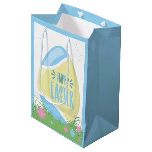Happy Easter Medium Gift Bag Cadeauzakje (Voorkant Gekanteld)