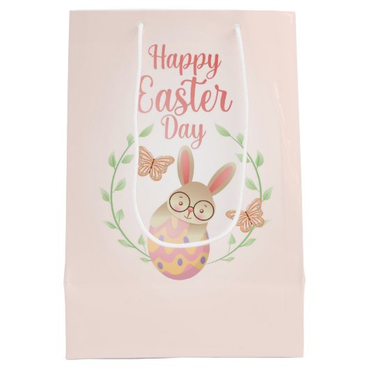 Happy Easter Medium Gift Bag Medium Cadeauzakje (Achterkant)