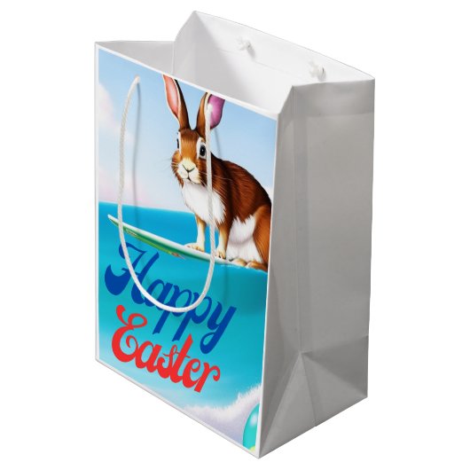 Happy Easter Medium Gift Bag Medium Cadeauzakje (Achterkant Gekanteld)