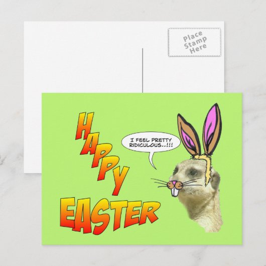Happy Easter Meerkat Briefkaart (Voorkant / Achterkant)