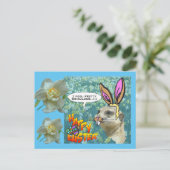 Happy Easter Meerkat Daffodils Briefkaart (Staand voorkant)