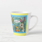 Happy Easter Meerkat Daffodils Design Latte Mok (Rechts)