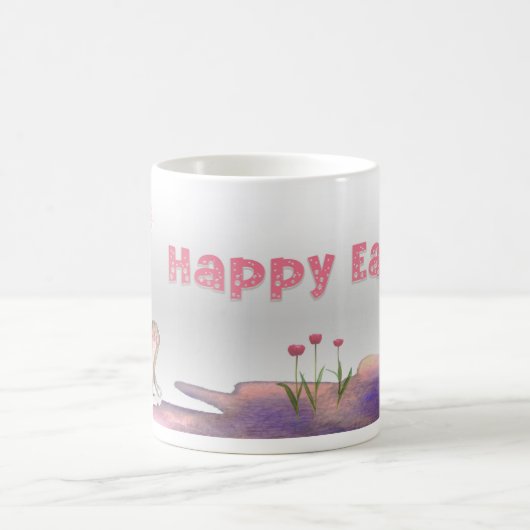 Happy Easter met Big Foot Rabbit Koffiemok (Center)