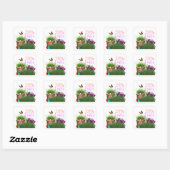 Happy Easter met Bunny Rabbit Holiday Vierkante Sticker (Vel)