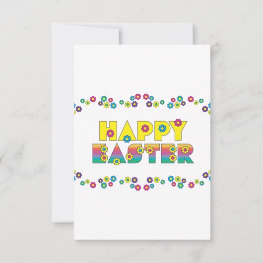 Happy Easter met Flowers Kaart (Achterkant)