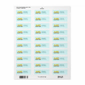 Happy Easter met Flowers Typografie Etiket (Full Sheet)