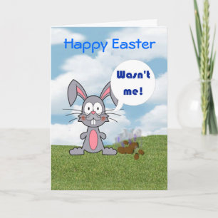 Happy Easter met konijn humor Feestdagen Kaart