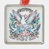 Happy Easter Metalen Ornament (Voorkant)