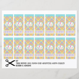 Happy Easter Mini Snoep Chocolate Bar Wrappers DIY