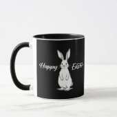 Happy Easter – Minimal Bunny Illustration - caneca Mok (Links)