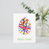Happy Easter Minimal Egg Briefkaart (Staand voorkant)