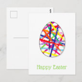 Happy Easter Minimal Egg Briefkaart (Voorkant / Achterkant)