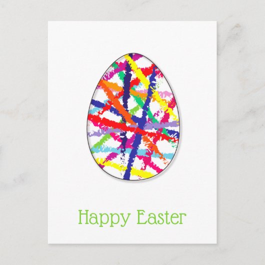 Happy Easter Minimal Egg Briefkaart (Voorkant)