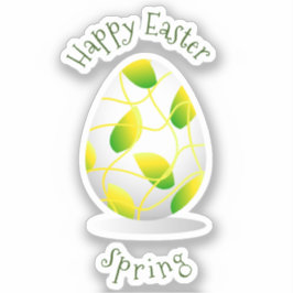 Happy Easter Minimalist  cartoon Sticker