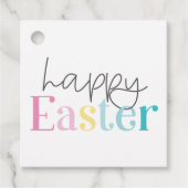 Happy Easter Minimalist Favoriet Kleurrijk Bedankjes Labels (Voorkant)