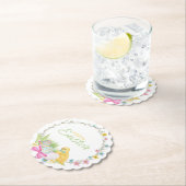 Happy Easter Modern Chick Eggs Floral Wreate Kartonnen Onderzetters (Insitu)