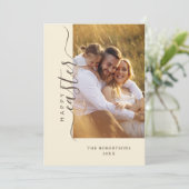 Happy Easter Modern Minimalistisch Wenskaart Feestdagenkaart (Staand voorkant)