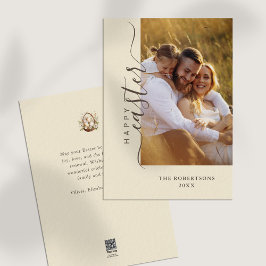 Happy Easter Modern Minimalistisch Wenskaart Feestdagenkaart