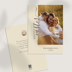 Happy Easter Modern Minimalistisch Wenskaart Feestdagenkaart