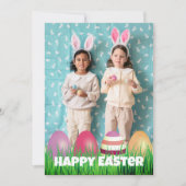 Happy Easter Modern Script Photo Holiday Kaart (Voorkant)