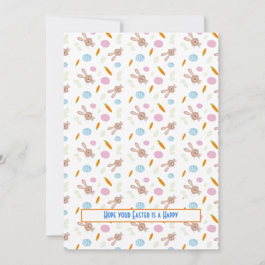 Happy Easter Modern Script Photo Holiday Kaart (Achterkant)