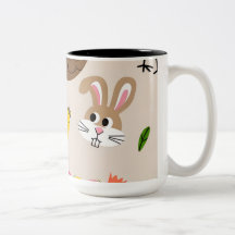 Happy Easter Mok Design: Chick, Bunny en Spring