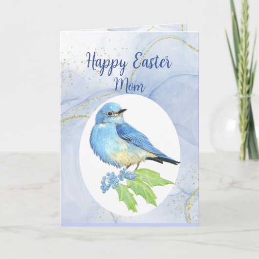 Happy Easter MOM Mountain Bluebird Feestdagen Kaart (Voorkant)