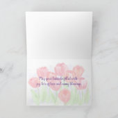 Happy Easter Mom Rode Tulp Bloemen Kaart (Binnen)