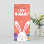 Happy Easter Money Holder Gift Kaart Chocolate Egg (Staand voorkant)