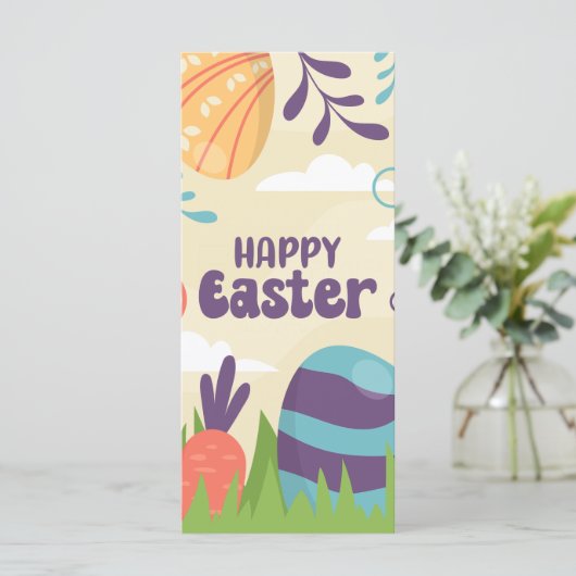 Happy Easter Money Holder Gift Kaart Chocolate Egg (Staand voorkant)