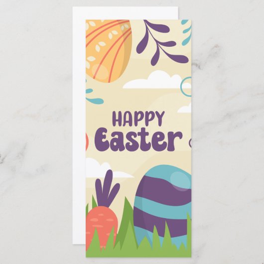 Happy Easter Money Holder Gift Kaart Chocolate Egg (Voorkant / Achterkant)