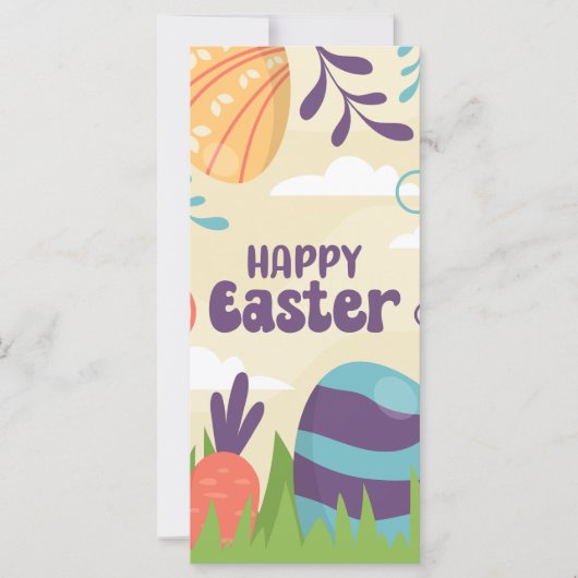 Happy Easter Money Holder Gift Kaart Chocolate Egg (Voorkant)