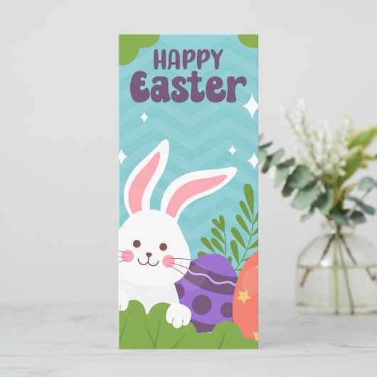 Happy Easter Money Holder Gift Kaart Chocolate Egg (Staand voorkant)