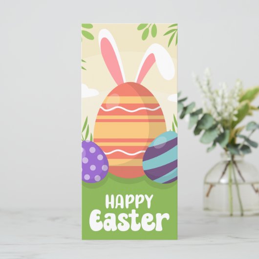 Happy Easter Money Holder Gift Kaart Chocolate Egg (Staand voorkant)