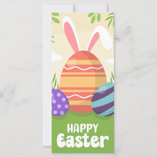 Happy Easter Money Holder Gift Kaart Chocolate Egg (Voorkant)