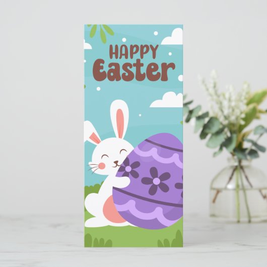 Happy Easter Money Holder Gift Kaart Chocolate Egg (Staand voorkant)