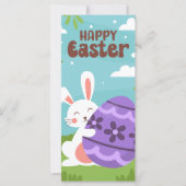 Happy Easter Money Holder Gift Kaart Chocolate Egg (Voorkant)